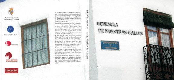 portada-libro-de-calles-de-herencia Portada y contraportada del libroe "Herencia de neustras calles. Biorafía e Historia"
