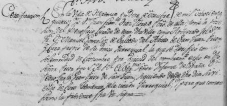 Toma de posesión de Manuel González de Salcedo