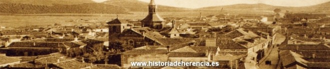 Vista de Herencia a finales del primer tercio del siglo XX