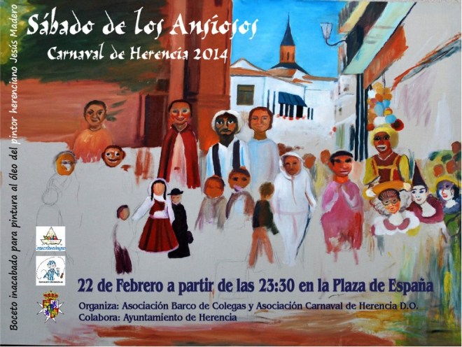 Cartel del Sábado de los Ansiosos 2014 del Carnaval de Herencia