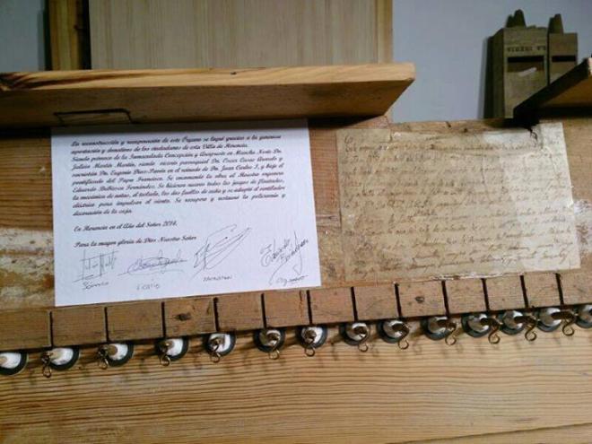 Sellado del secreto del órgano parroquial