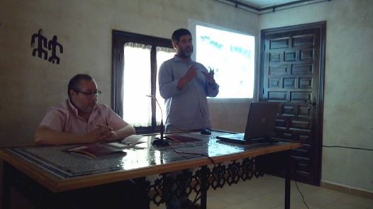 Antonio Malalana y Jorge Morín durante su conferencia en Herencia