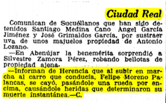 11 de Octubre de 1929 en el Diario de “La Vanguardia”