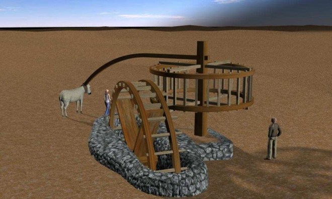 Recreación noria de Sangre en el paraje de Arroyo Valdespino de Herencia