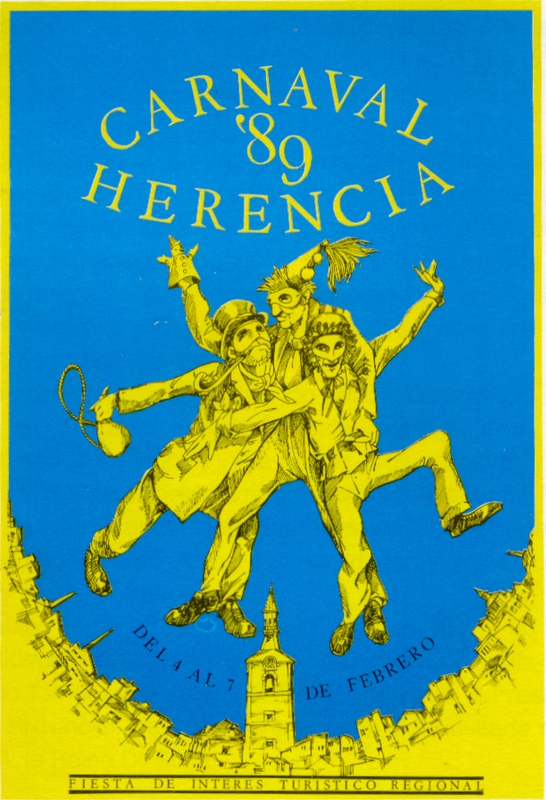 Cartel del Carnaval de Herencia 1989 obra de Rafael Garrigós