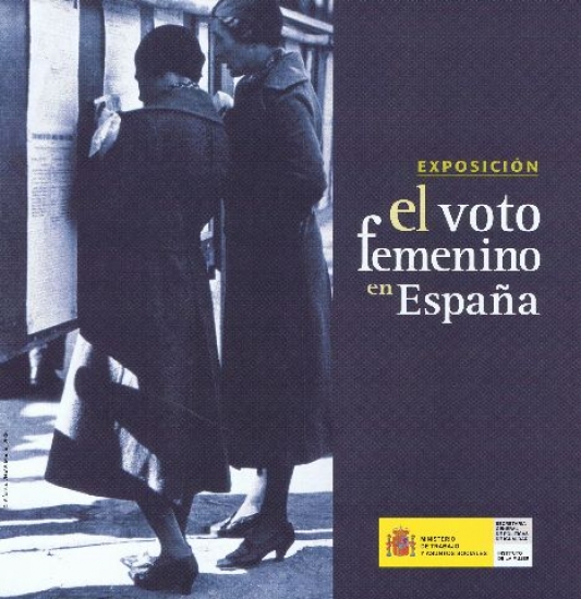Cartel de la exposición "El voto femenino en España"