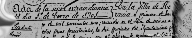 Detalle libro de actas municipal de herencia