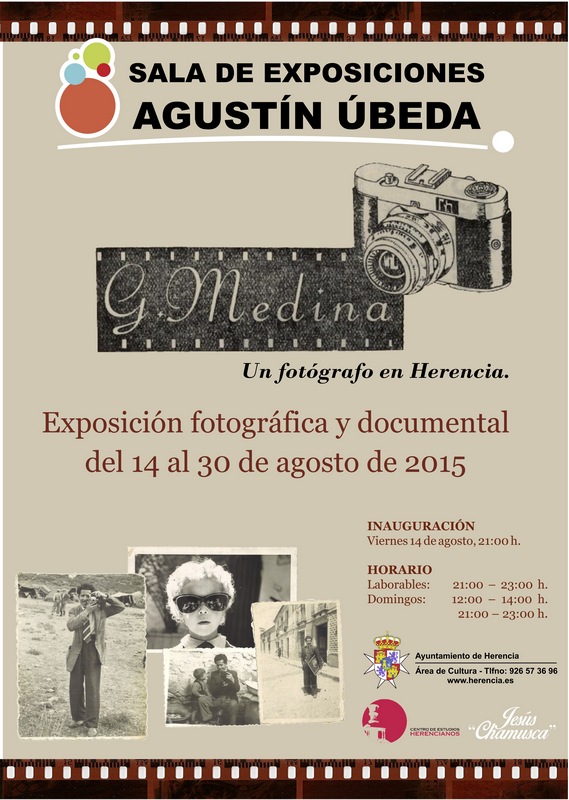 Cartel de la exposición Generoso Medina, un fotógrafo en Herencia