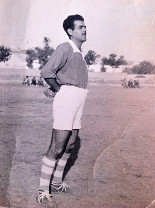 Fotografía de Pablo Rodríguez, unos años después militando en el Herencia C.F. que jugaría en 3ª División.